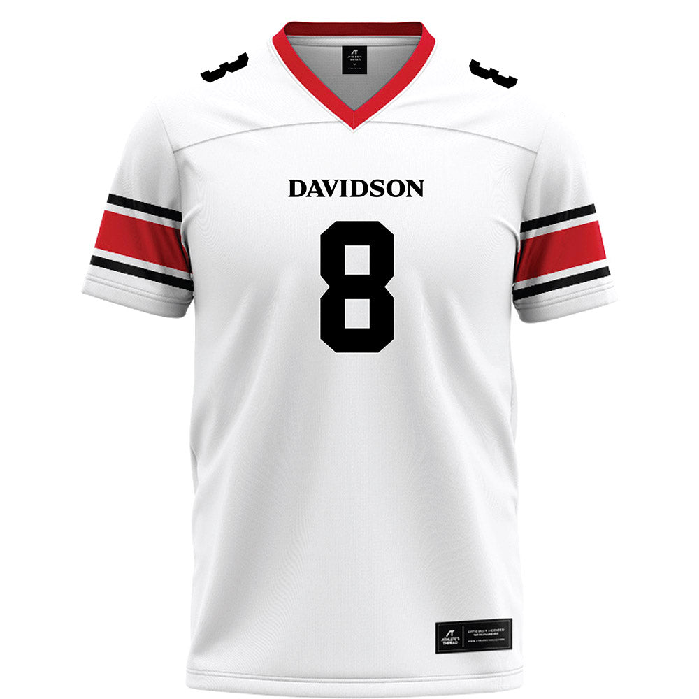 Davidson - NCAA Football : Andrew Frazier - 2023 White Football Jersey