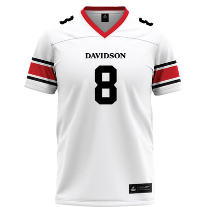 Davidson - NCAA Football : Andrew Frazier - 2023 White Football Jersey