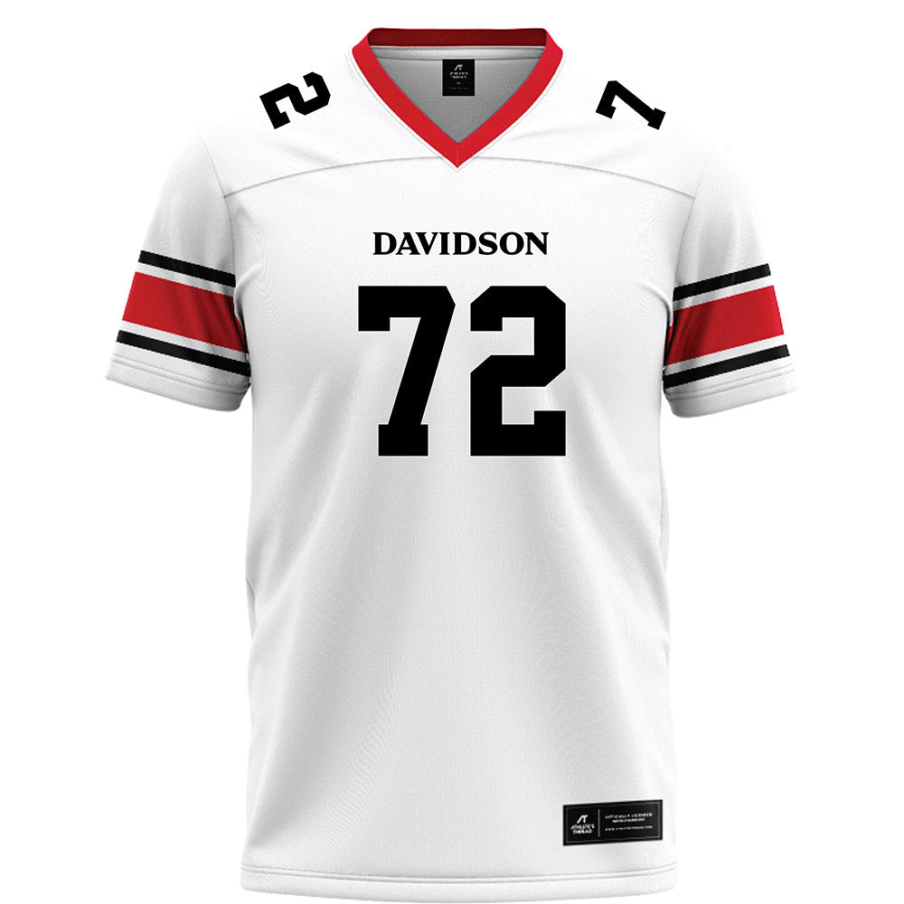 Davidson - NCAA Football : Liam Turner - 2023 White Football Jersey