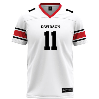 Davidson - NCAA Football : Brody Reina - 2023 White Football Jersey