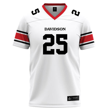 Davidson - NCAA Football : Aaron Carey - 2023 White Football Jersey