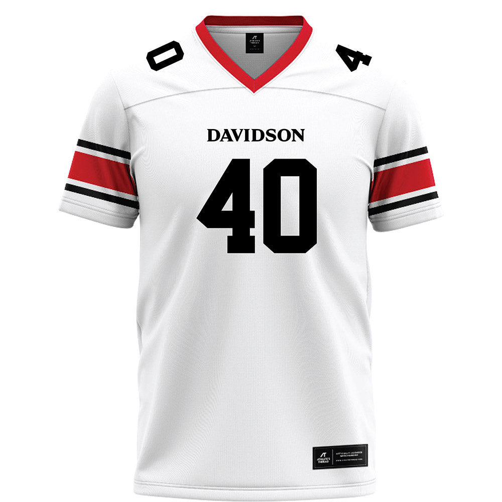 Davidson - NCAA Football : Carius McClain - 2023 White Football Jersey