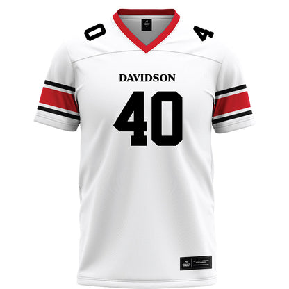 Davidson - NCAA Football : Carius McClain - 2023 White Football Jersey