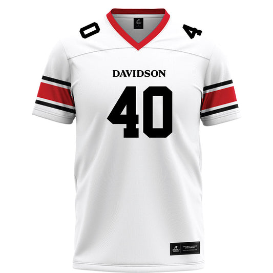 Davidson - NCAA Football : Carius McClain - 2023 White Football Jersey