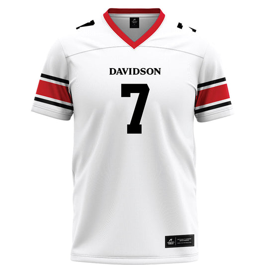 Davidson - NCAA Football : Kellyn West - 2023 White Football Jersey