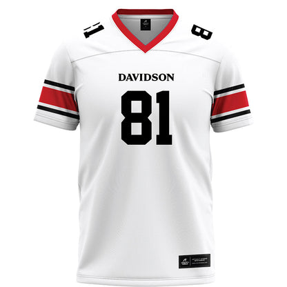Davidson - NCAA Football : Alani Ajigbotosho - 2023 White Football Jersey