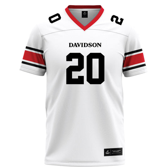 Davidson - NCAA Football : Henry Dolan - 2023 White Football Jersey