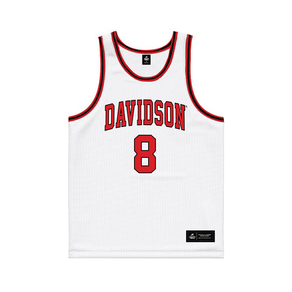 Davidson - NCAA Men's Basketball : Joe Hurlburt - White Basketball Jersey