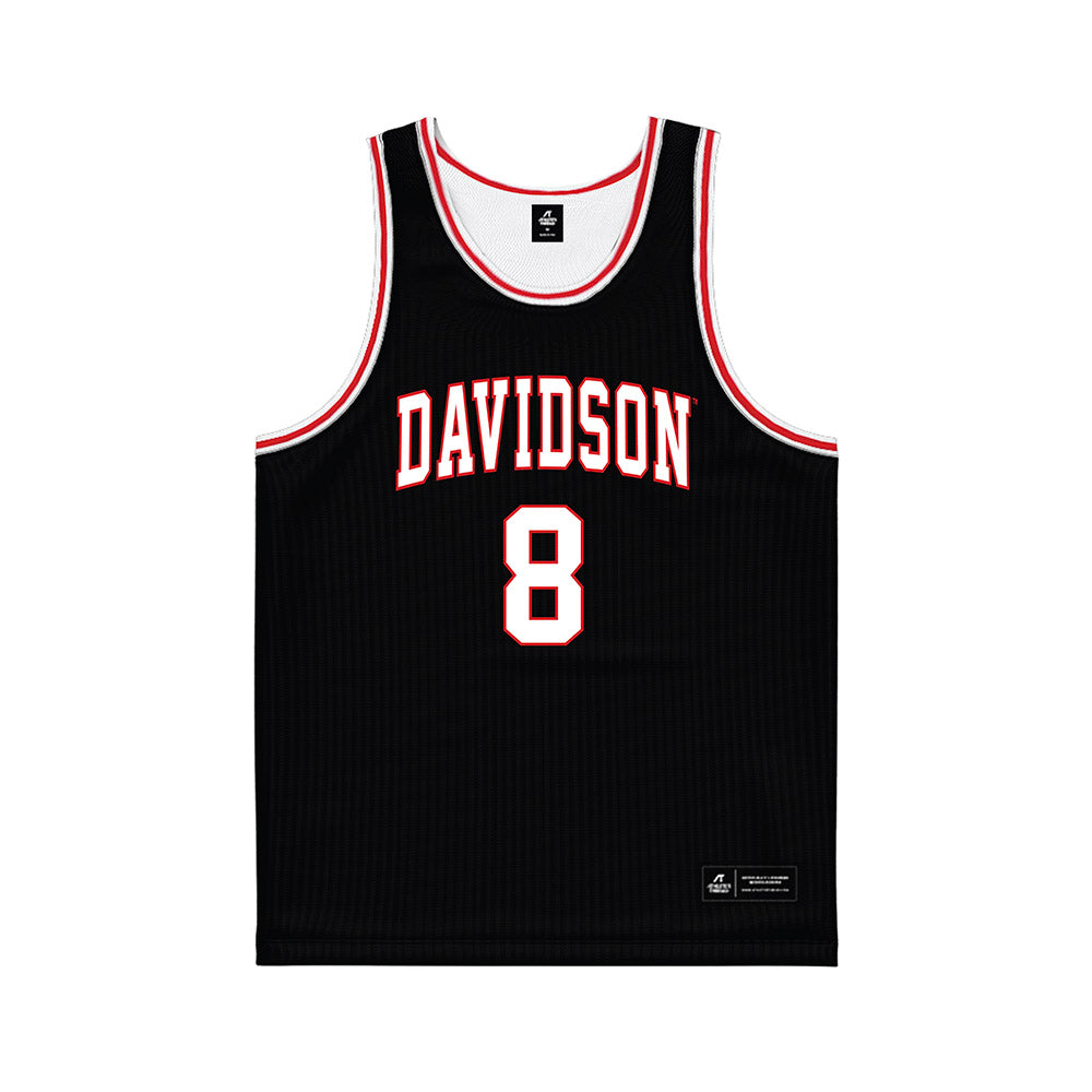 Davidson - NCAA Men's Basketball : Joe Hurlburt - Black Basketball Jersey