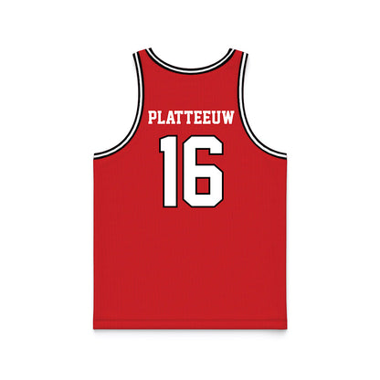 Davidson - NCAA Men's Basketball : Ian Platteeuw - Red Basketball Jersey-1
