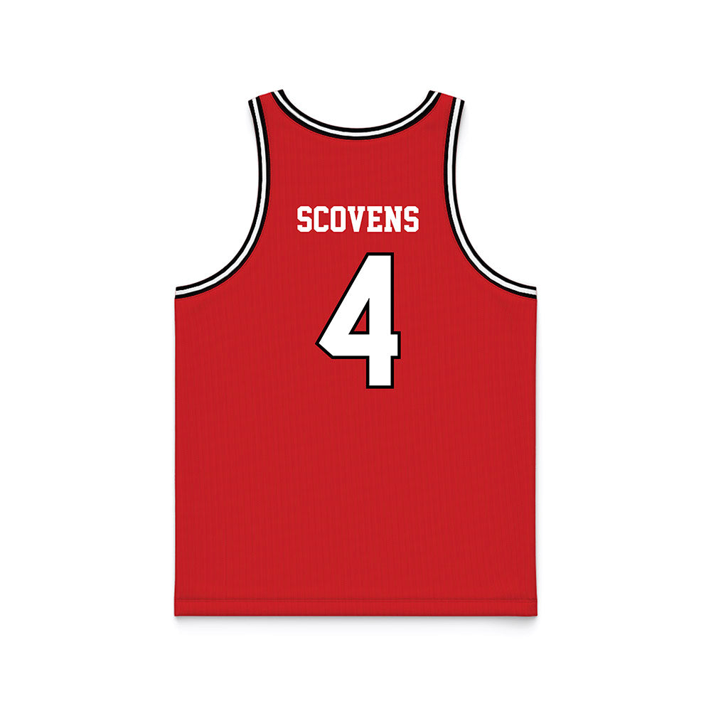 Davidson - NCAA Men's Basketball : Josh Scovens - Red Basketball Jersey-1