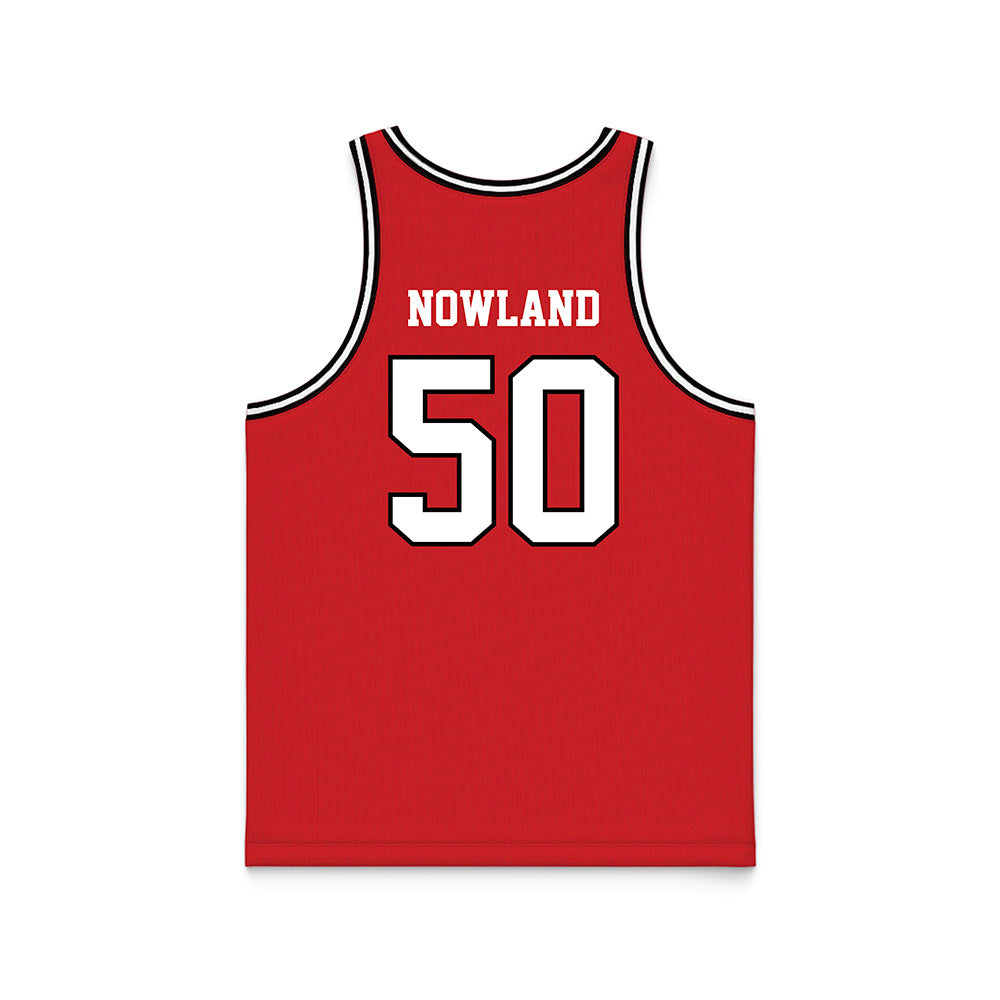 Davidson - NCAA Men's Basketball : John Nowland - Red Basketball Jersey-1