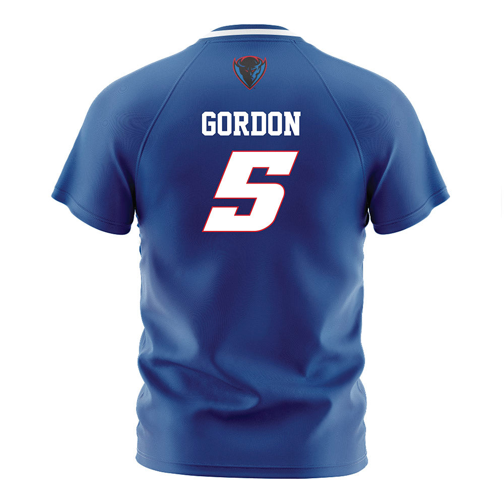 DePaul - NCAA Men's Soccer : Ethan Gordon - Blue Soccer Jersey