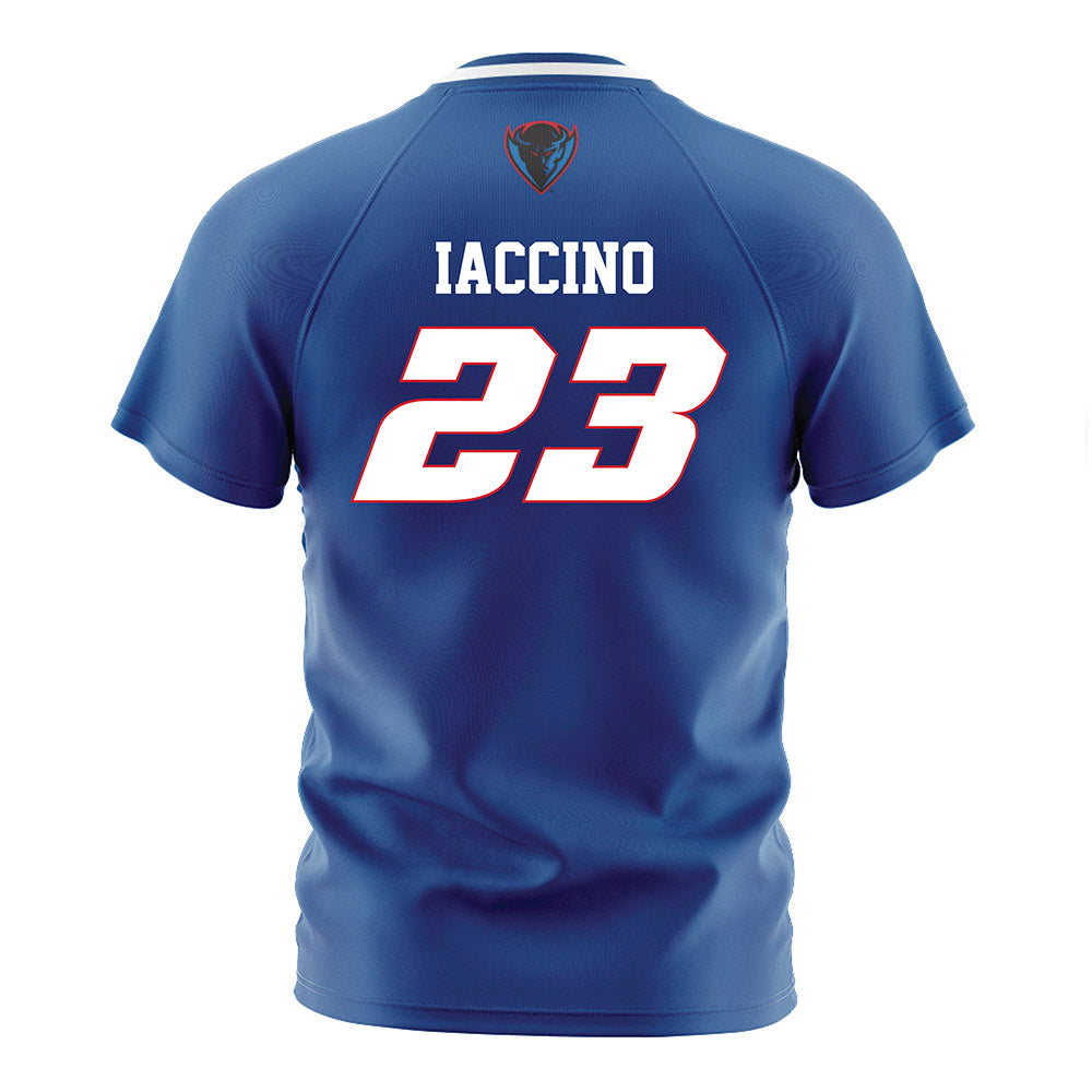 DePaul - NCAA Men's Soccer : Luca Iaccino - Blue Soccer Jersey-1