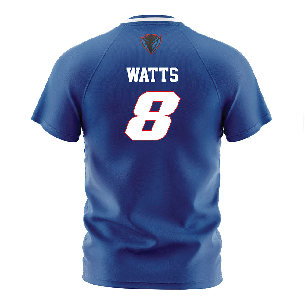 DePaul - NCAA Men's Soccer : Callum Watts - Blue Soccer Jersey