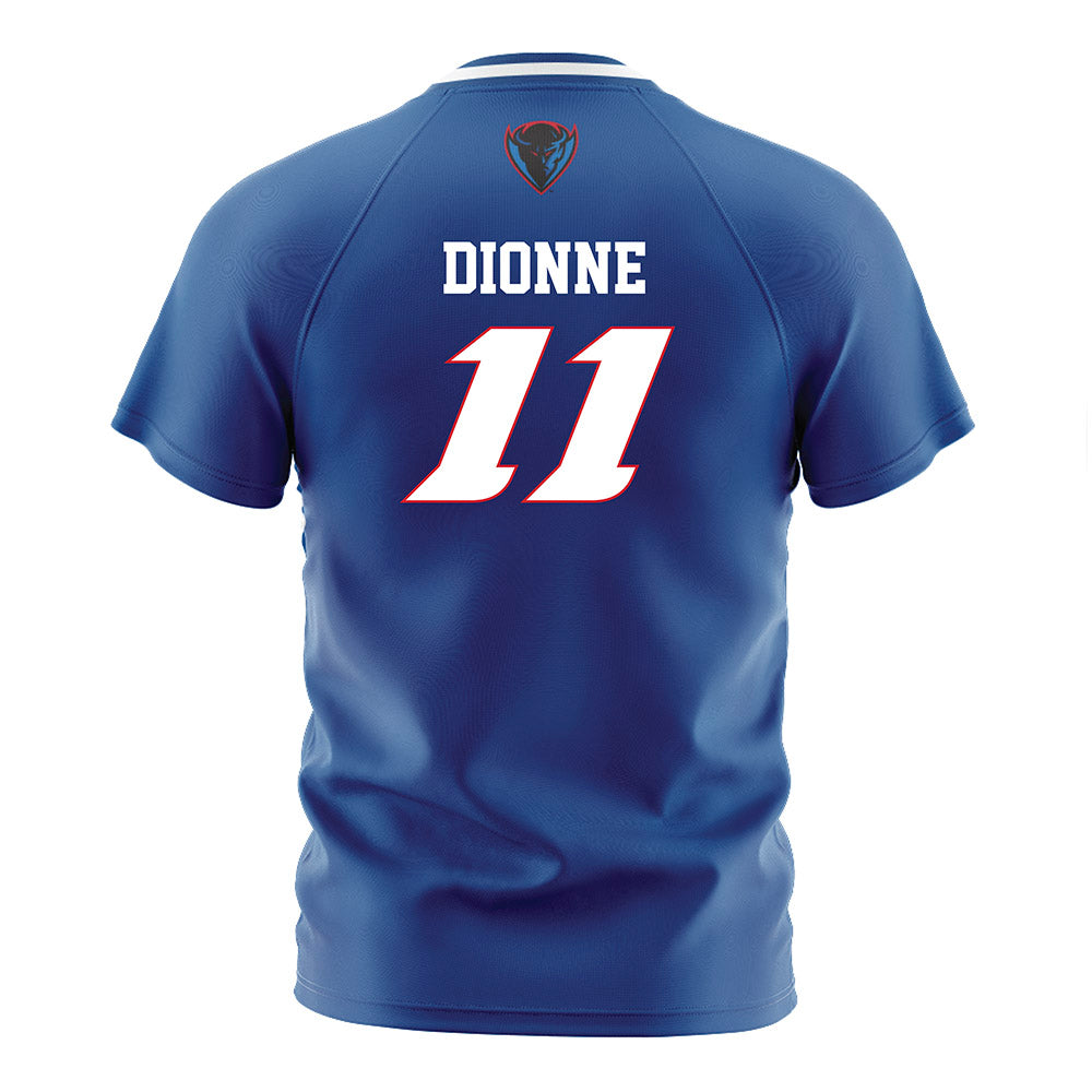 DePaul - NCAA Men's Soccer : Christian Dionne - Blue Soccer Jersey-1