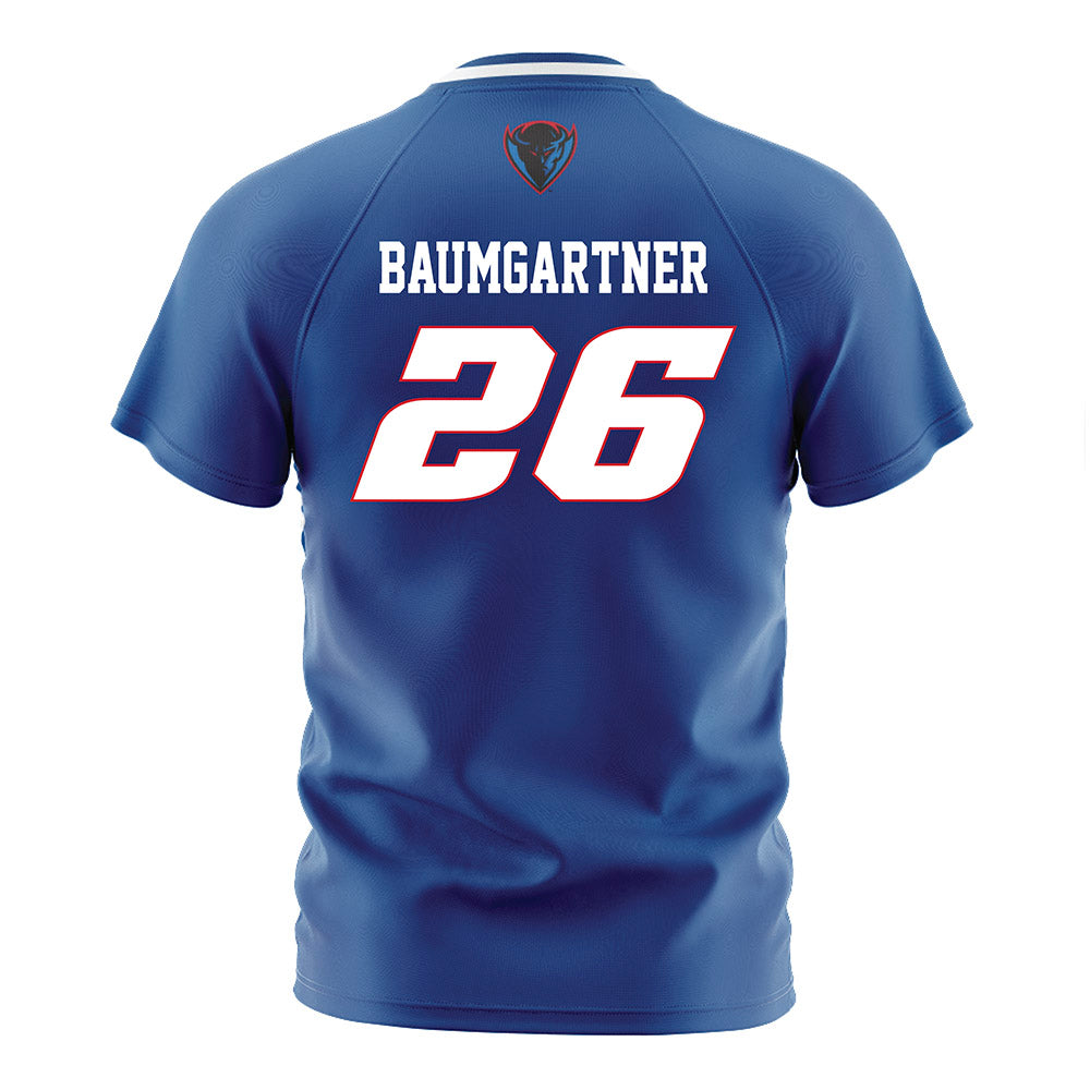 DePaul - NCAA Men's Soccer : Christian Baumgartner - Blue Soccer Jersey