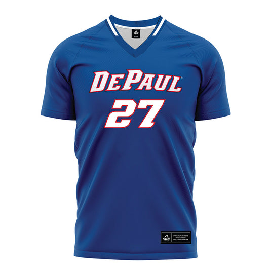 DePaul - NCAA Men's Soccer : Izaiah Coleman - Blue Soccer Jersey