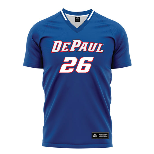 DePaul - NCAA Men's Soccer : Christian Baumgartner - Blue Soccer Jersey
