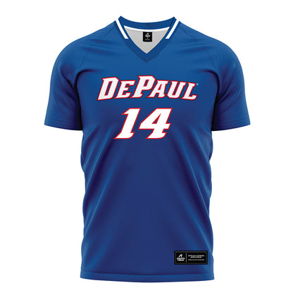 DePaul - NCAA Men's Soccer : Liam Mullins - Blue Soccer Jersey