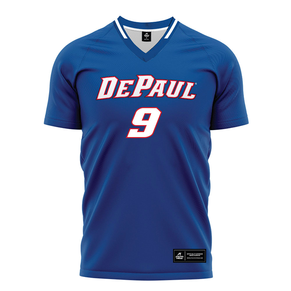 DePaul - NCAA Men's Soccer : Liam Mullins - Blue Soccer Jersey-0