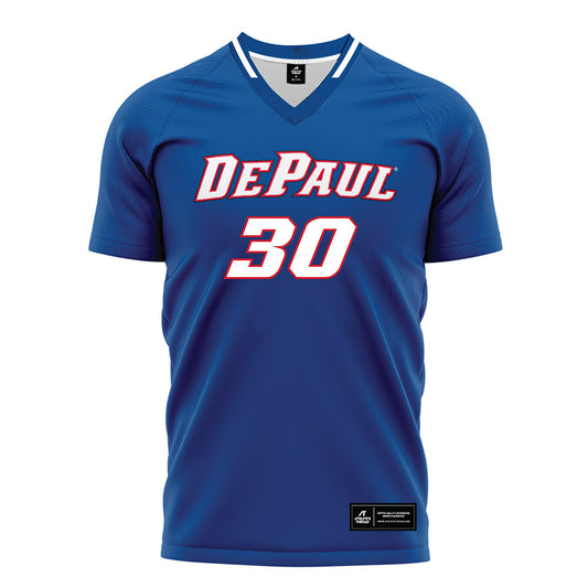 DePaul - NCAA Men's Soccer : Hayden Vostal - Blue Soccer Jersey-0