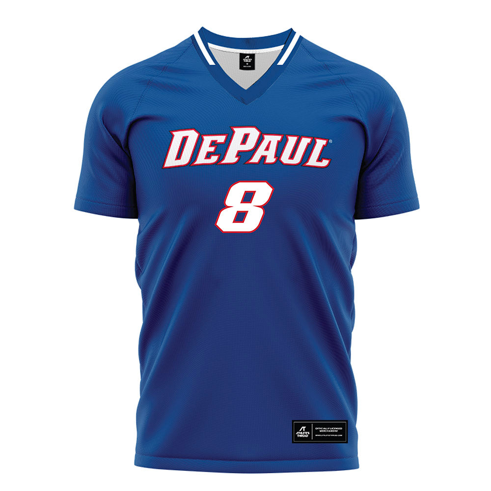 DePaul - NCAA Men's Soccer : Callum Watts - Blue Soccer Jersey