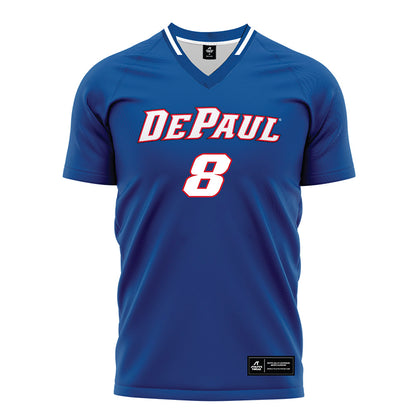 DePaul - NCAA Men's Soccer : Callum Watts - Blue Soccer Jersey