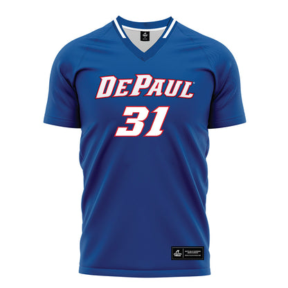 DePaul - NCAA Men's Soccer : Jayden Waski - Blue Soccer Jersey-0
