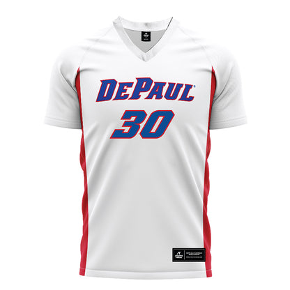 DePaul - NCAA Men's Soccer : Hayden Vostal - White Soccer Jersey-0