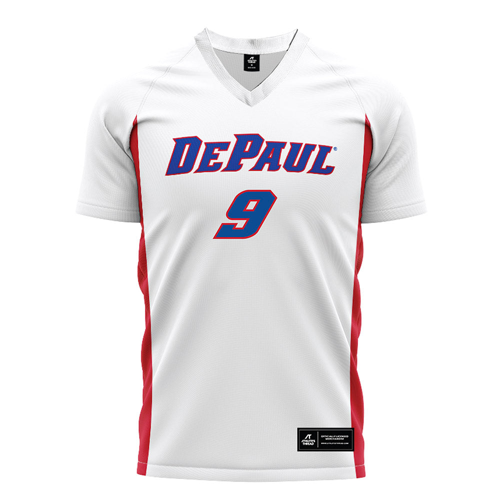 DePaul - NCAA Men's Soccer : Liam Mullins - White Soccer Jersey-0