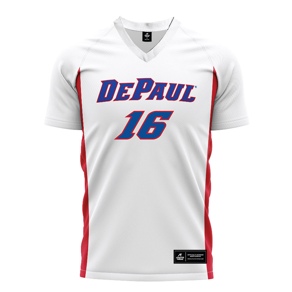 DePaul - NCAA Men's Soccer : Tyler Flowers - White Soccer Jersey-0