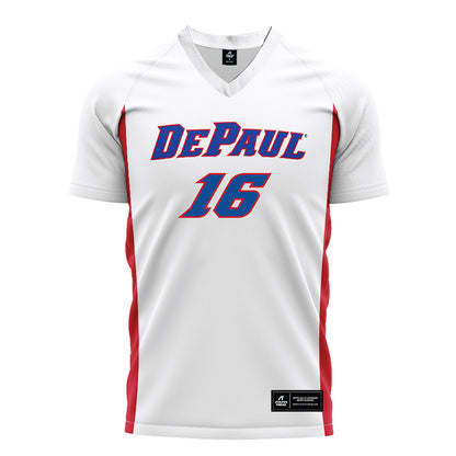DePaul - NCAA Men's Soccer : Tyler Flowers - White Soccer Jersey-0