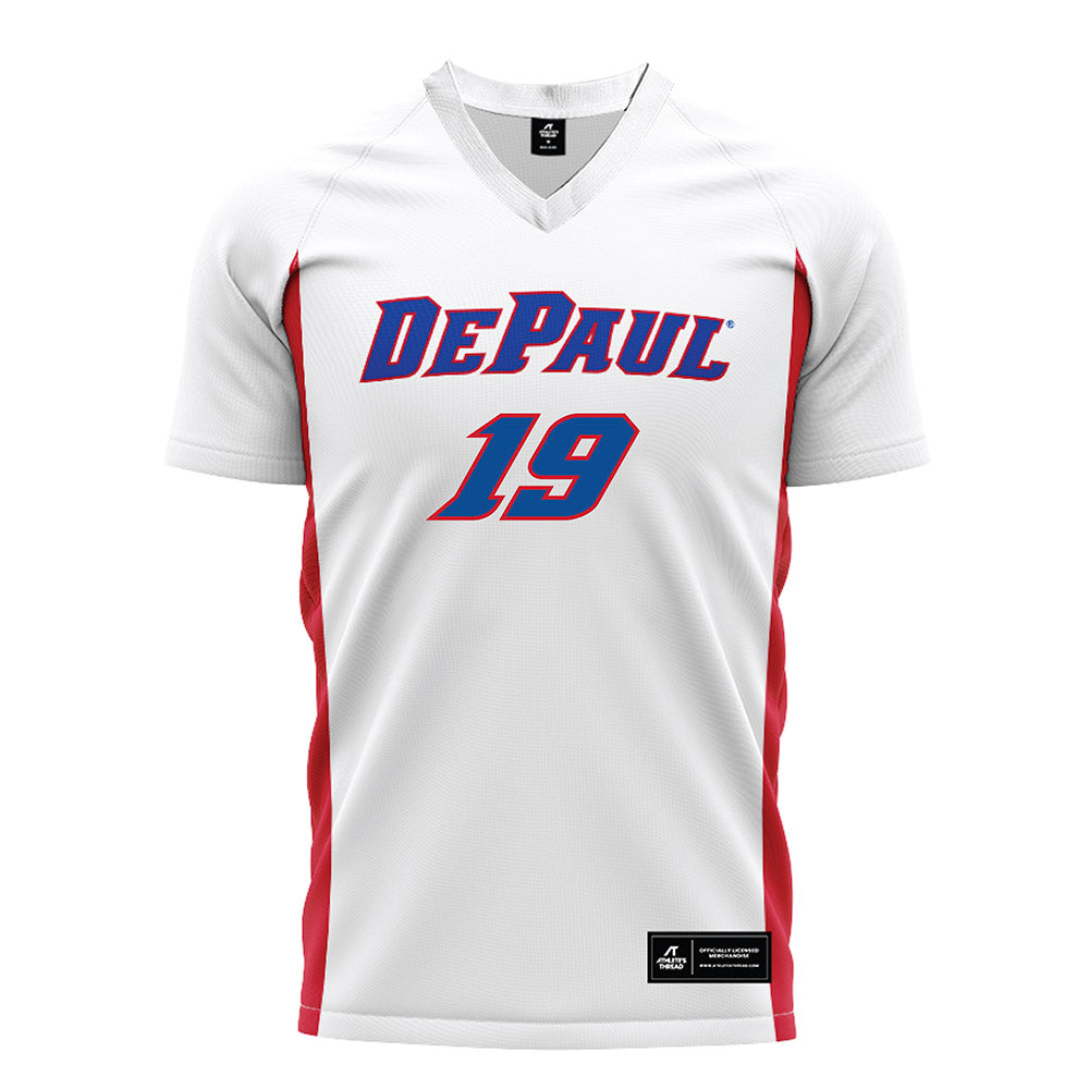 DePaul - NCAA Men's Soccer : Chase Stegall - White Soccer Jersey-0