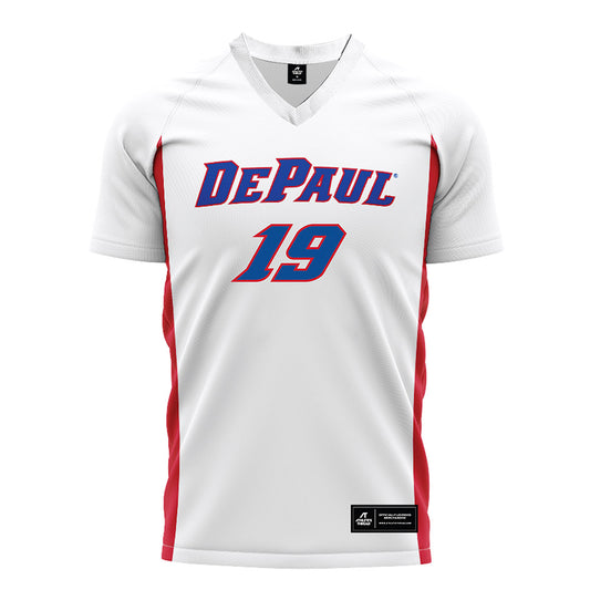 DePaul - NCAA Men's Soccer : Chase Stegall - White Soccer Jersey-0