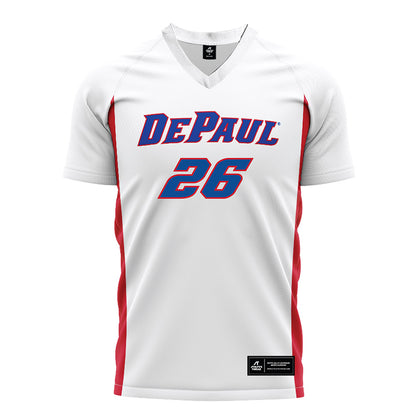 DePaul - NCAA Men's Soccer : Mason Kutch - White Soccer Jersey-0