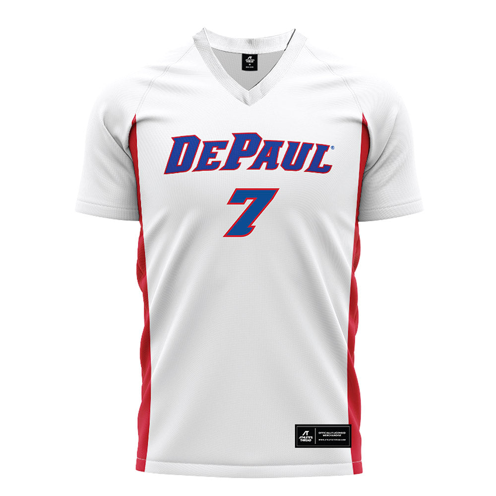 DePaul - NCAA Men's Soccer : Sam Tinoco - White Soccer Jersey-0