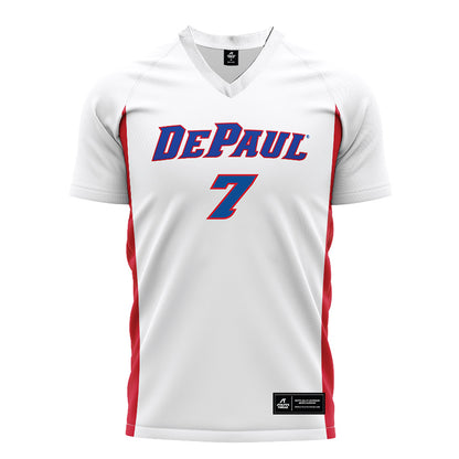 DePaul - NCAA Men's Soccer : Sam Tinoco - White Soccer Jersey-0