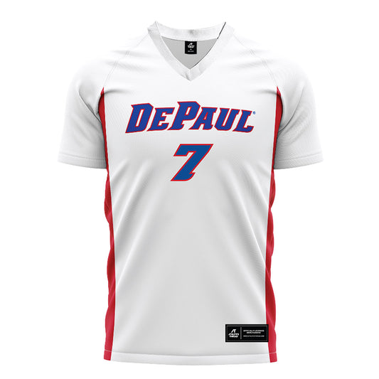 DePaul - NCAA Men's Soccer : Sam Tinoco - White Soccer Jersey-0