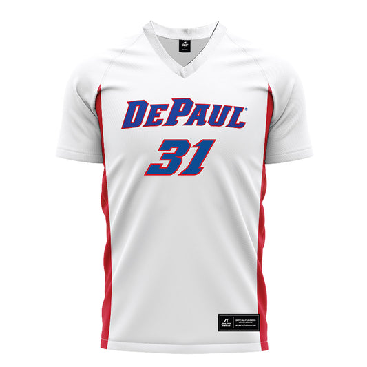 DePaul - NCAA Men's Soccer : Jayden Waski - White Soccer Jersey-0