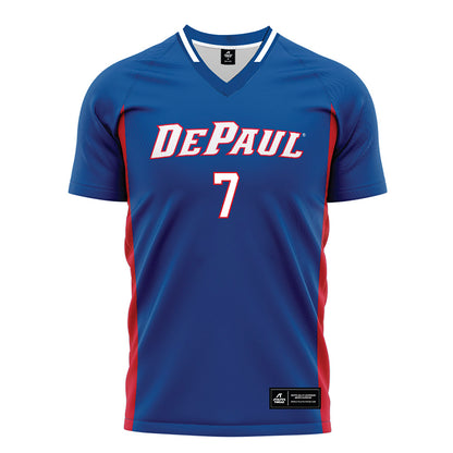 DePaul - NCAA Women's Soccer : Marin Stamper - Blue Soccer Jersey-0
