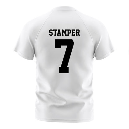 DePaul - NCAA Women's Soccer : Marin Stamper - White Striped Soccer Jersey-1