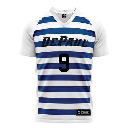 DePaul - NCAA Women's Soccer : Sienna Gonzales - White Striped Soccer Jersey-0