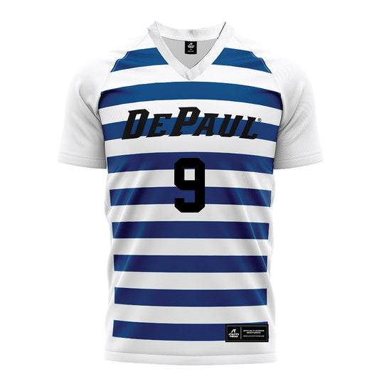 DePaul - NCAA Women's Soccer : Sienna Gonzales - White Striped Soccer Jersey-0