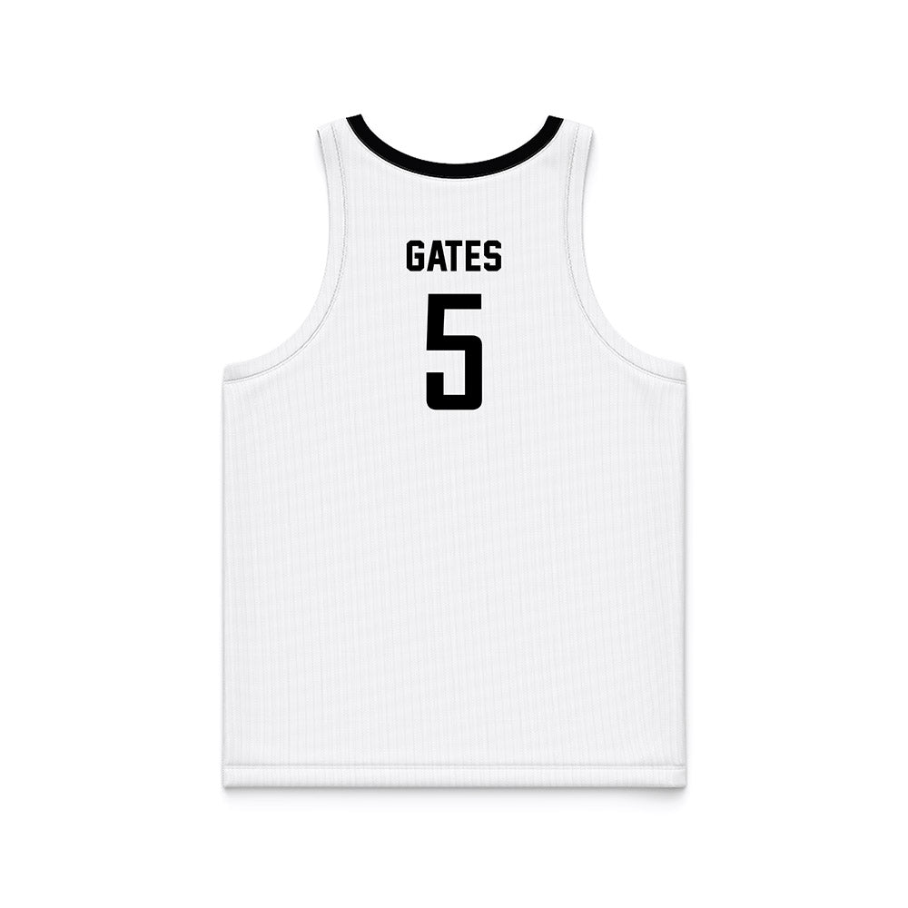 Siena - NCAA Women's Basketball : Azera Gates - White Basketball Jersey-1