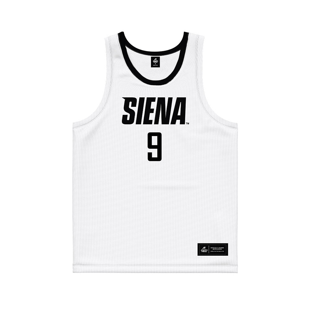 Siena - NCAA Women's Basketball : Caydence Hadley - White Basketball Jersey-0