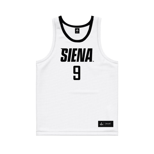 Siena - NCAA Women's Basketball : Caydence Hadley - White Basketball Jersey-0
