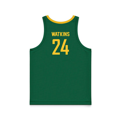 Siena - NCAA Women's Basketball : Olivia Watkins - Green Basketball Jersey-3