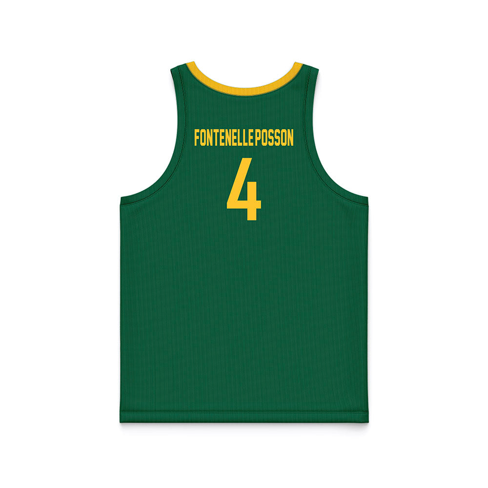 Siena - NCAA Women's Basketball : Valencia Fontenelle-Posson - Green Basketball Jersey-1