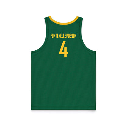 Siena - NCAA Women's Basketball : Valencia Fontenelle-Posson - Green Basketball Jersey-1